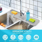 24"Longer Silicone Faucet Mat for Kitchen Sink, 5° Slope Faucets Draining Mat - Image 4