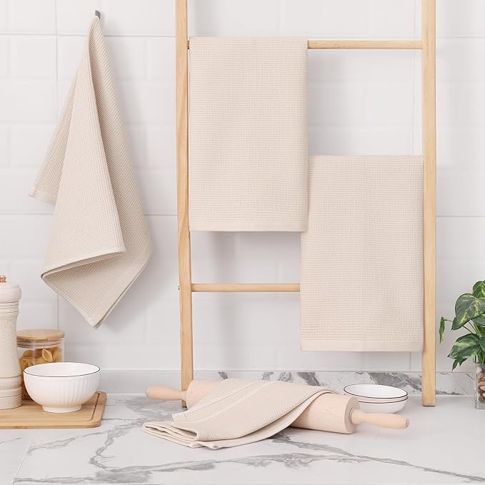 Homaxy 100% Cotton Waffle Weave Kitchen Towels - Image 2