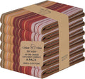 Urban Villa Kitchen Towels Harvest Stripes Towels Set of 6 20" X30” 100% Cotton by CottonTrends