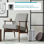 Home Zone Living 1.3 Gallon Small Bathroom Trash Can - Image 4