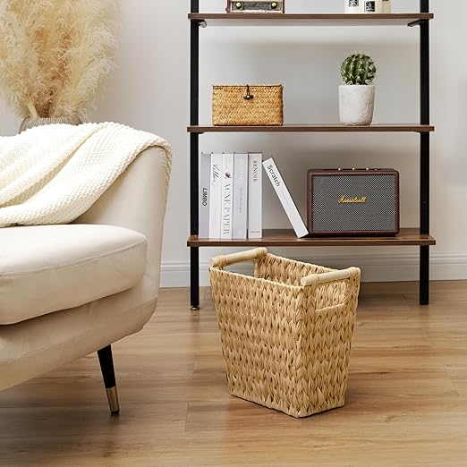 GRANNY SAYS Bathroom Wastebasket, Wicker Trash Can - Image 4