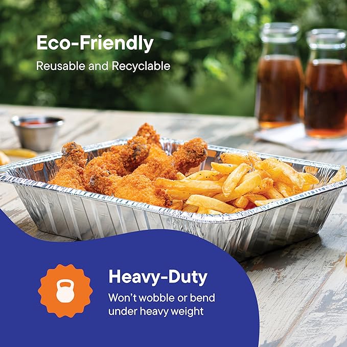 Aluminum Pans 9x13 Disposable Aluminum Foil Pans Large Baking Pan Trays - Image 5