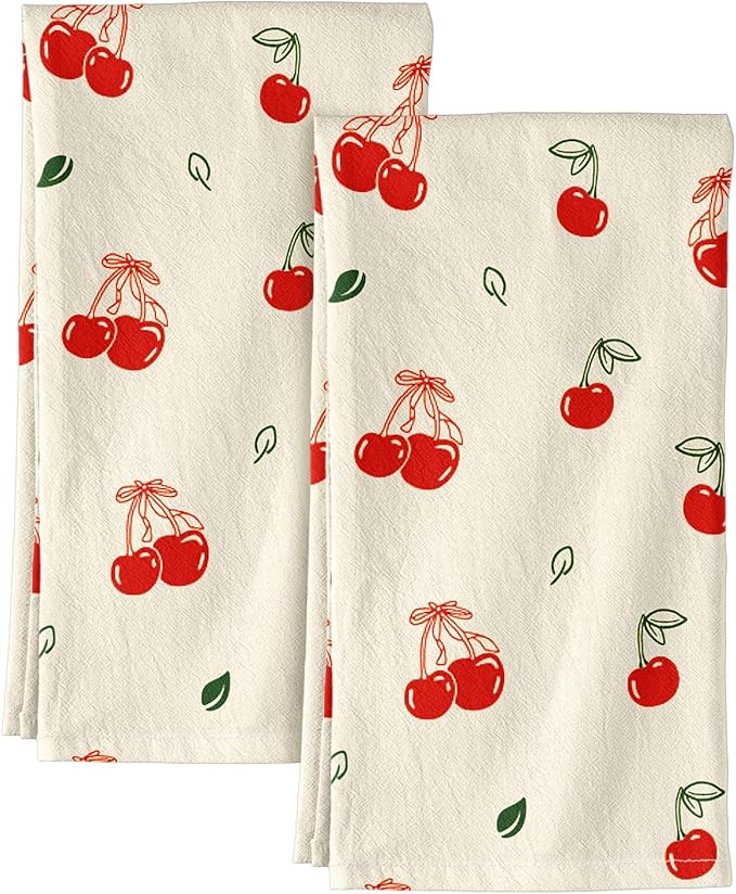 Flour Sack Kitchen Towels Set of 2-18x26 Cotton Dish Towels by MissAdola