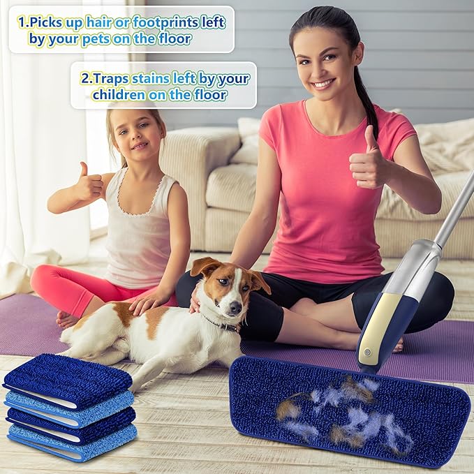 Spray Mops for Floor Cleaning: MEXERRIS Wet Jet Mops for Hardwood Wood Tile - Image 4