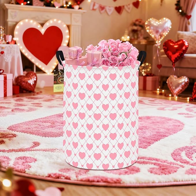 HUNRUNG Laundry Hamper, Large Canvas Fabric Lightweight Storage Basket Toy - Image 4