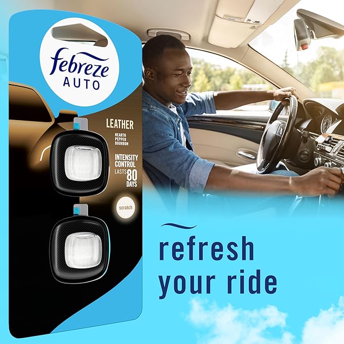 Febreze AUTO Air Freshener, Odor-Fighting Automotive Vent Clip, Scented Car - Image 7