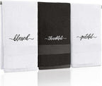Peryiter 3 Pcs Farmhouse Bathroom Decor Hand Towels 14x29 Inch Cotton Bath by Peryiter