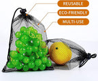 TecUnite 10 Pcs Mesh Bags Drawstring Laundry Bags Large Nylon Mesh Gift - Image 4