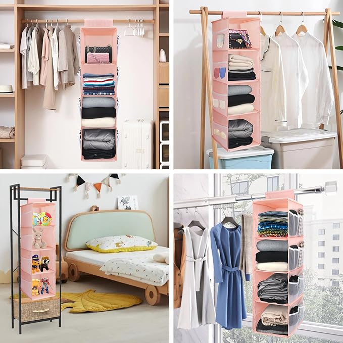 PetsHome 4-Shelf Hanging Closet Organizer, Space Saver, Closet Hanging Storage - Image 7
