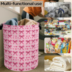 Pink Bow Laundry Hamper - Image 6