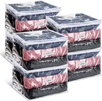 Hoolerry 6 Pieces Sweater Storage Bags Plastic Clear PVC Clothes Storage Bags by Hoolerry