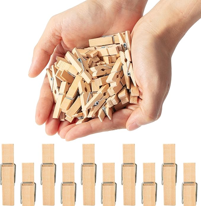 Mr. Pen- Wooden Clothes Pins, Natural Wood, 1.4 Inch, Mini Clothes Pins - Image 7