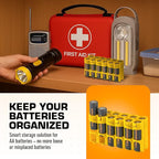 Storacell by Powerpax AA Battery Storage Caddy, Holds 12 Batteries - Image 2