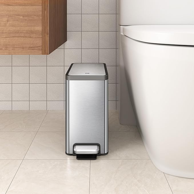 EKO Slim Small Bathroom Trash Can - Image 5