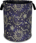 Celestial Sun Stars Moon Laundry Basket Oxford Cloth Funny Laundry Hamper by Unknown