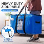 TAILI Extra Large Moving Bags, 2 Pack Blue Heavy Duty Totes - Image 6