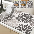 Findosom Floral Dish Drying Mat, Cuttable Drying Mat by Findosom