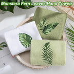 3 Pcs Tropical Palm Leaves Hand Towels - Image 4