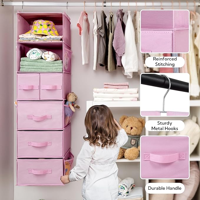 GRANNY SAYS Hanging Closet Organizers and Storage, 6 Shelves Closet Hanging - Image 5
