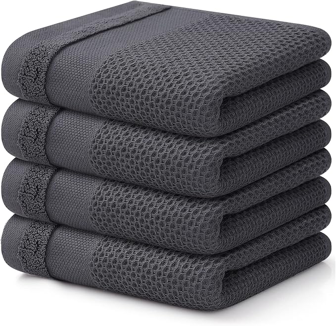 Homaxy 100% Cotton Waffle Weave Kitchen Towels, 13 x 28 Inches Super Absorbent by Homaxy