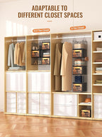 Closet Hanging Organizer with Drawers, 6 Tier Metal Closet Organizers and - Image 5