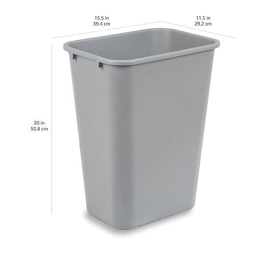 Amazon Basics Rectangular Commercial Office Wastebasket, 10 Gallon - Image 6