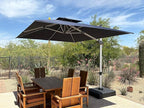 PURPLE LEAF 9' X 11' Patio Umbrella Outdoor Rectangle Umbrella Large Cantilever Umbrella Windproof Offset Heavy Duty Sun for Garden Deck Pool Patio, Navy Blue - Image 2