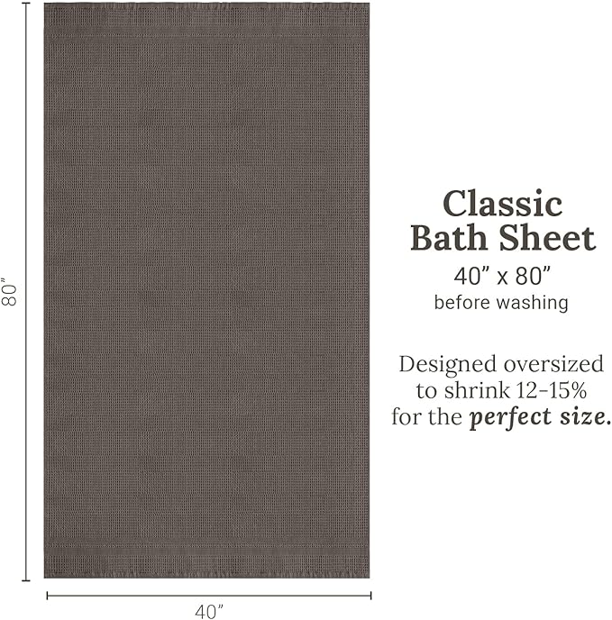 GILDEN TREE Waffle Bath Sheet Large Bath Towels Quick Dry Thin Body Towels - Image 8