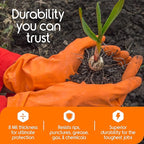 Inspire Heavy Duty Orange Nitrile Gloves | ULTRA 8 Mil Diamond Textured Grip | - Image 8