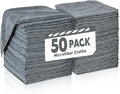 Gray Microfiber Cleaning Cloths Bulk Pack-50 Pack, Microfiber Towels Bulk by TEAWOO