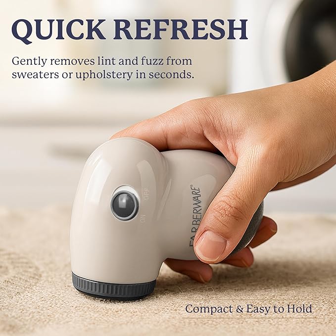 Farberware Fabric Shaver & Lint Remover Set – Battery Operated Sweater Shaver - Image 2