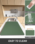 Rnivvi Dish Drying Mat for Kitchen Counter, 12 x 19" Super Absorbent Drainer - Image 6