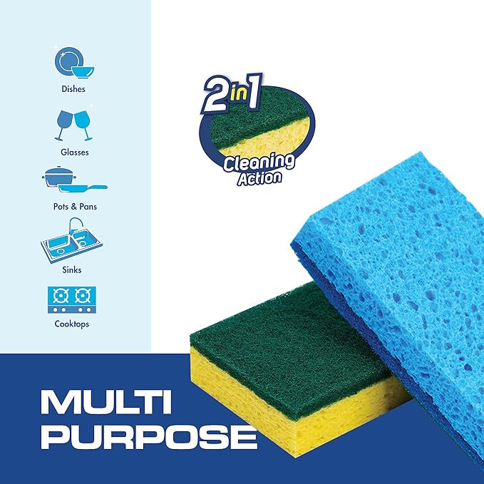 SCRUBIT 48 Pack Kitchen Sponges Dish Sponge - Image 2