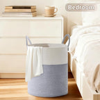 Tall Laundry Basket with Handles, 100L Portable Dirty Clothes Hamper, Boho - Image 5