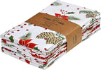 Urban Villa Christmas Kitchen Towels Pine Cone Print Multi Color, 100% Cotton - Image 7