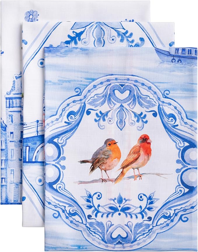 Maison d' Hermine Kitchen Towels Set of 3 100% Cotton 27.50" x 20" Reusable by MaisondHermine