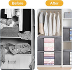 2 Pack Clothes Storage Bags, 90L Large Blanket Storage Bag Comforter Storage Bin - Image 5