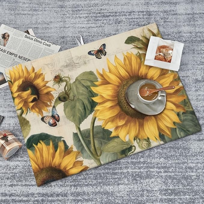 Sunflower and Butterfly Dish Drying Mat - Image 8