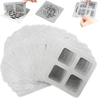 Disposable Shower Drain Hair Catcher Stickers, 90 Pack, 3.94x3.94 inch Mesh by Unknown