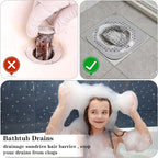 TIESOME 4 Pack Silicone Shower Drain Cover, Square Drain Hair Catcher, Flat - Image 4