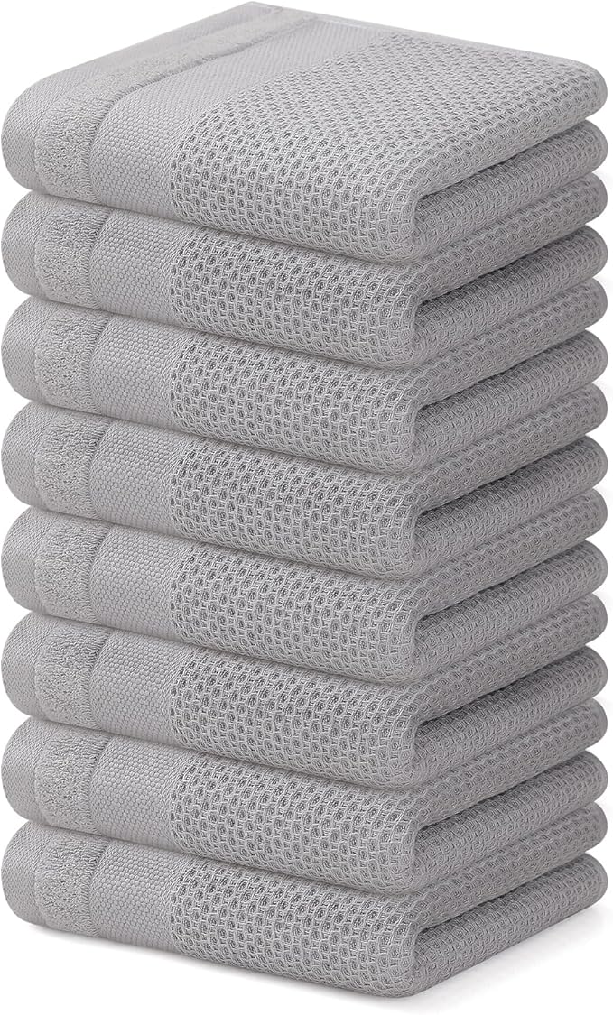 Homaxy 100% Cotton Waffle Weave Kitchen Towels, 13 x 28 Inches Super Absorbent by Homaxy