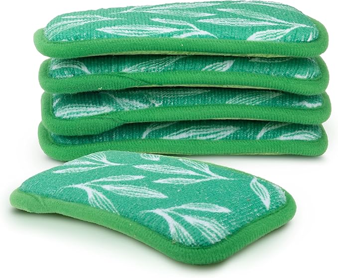 Simplified 5-Pack Scrub & Wipe 2-in-1 Dishwashing Sponges by Simplified