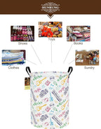 HUNRUNG Laundry Hamper, Large Canvas Fabric Lightweight Storage Basket Toy - Image 3