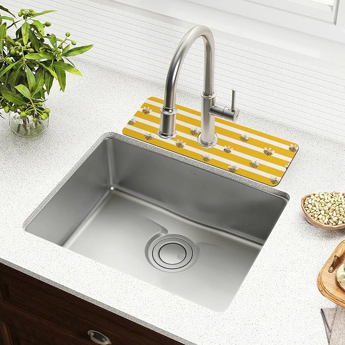 Kitchen Sink Splash Guard 2 PCS 30 Inch Sink Faucet Mat Splash Guard - Image 6