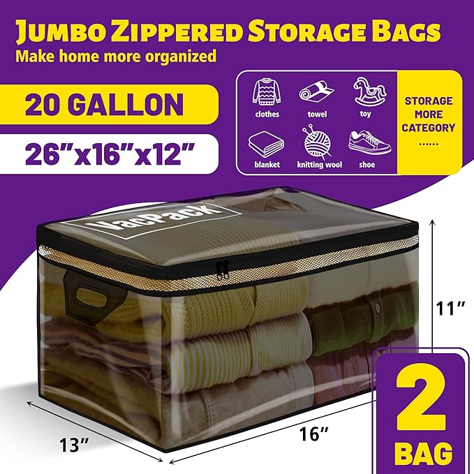 Jumbo Storage Bags Flexible Totes - Image 2