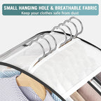 Clear Garment Bags for Hanging Clothes 10” Gusseted, Suit Bags for Closet - Image 5