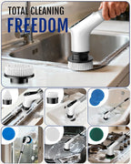 Dovety Electric Spin Scrubber, Cordless Cleaning Brush, Shower Scrubber - Image 8