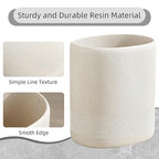 Trash Can, 1.6 Gallon Small Bathroom Trash Can, Simple Oval Stone Look Garbage - Image 3