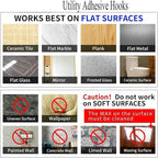 12 Pack Heavy Duty Self Adhesive Hooks - 33lb Max - Image 5