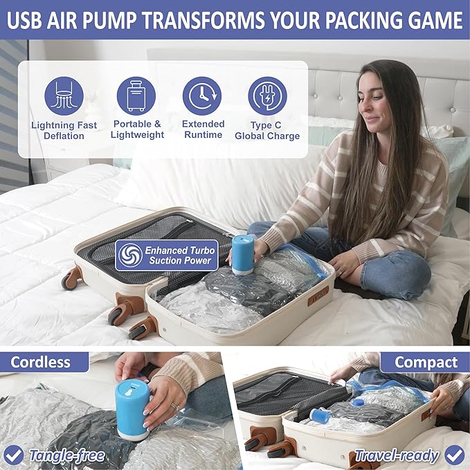 Cozy Essential Travel Vacuum Storage Bags - Image 3